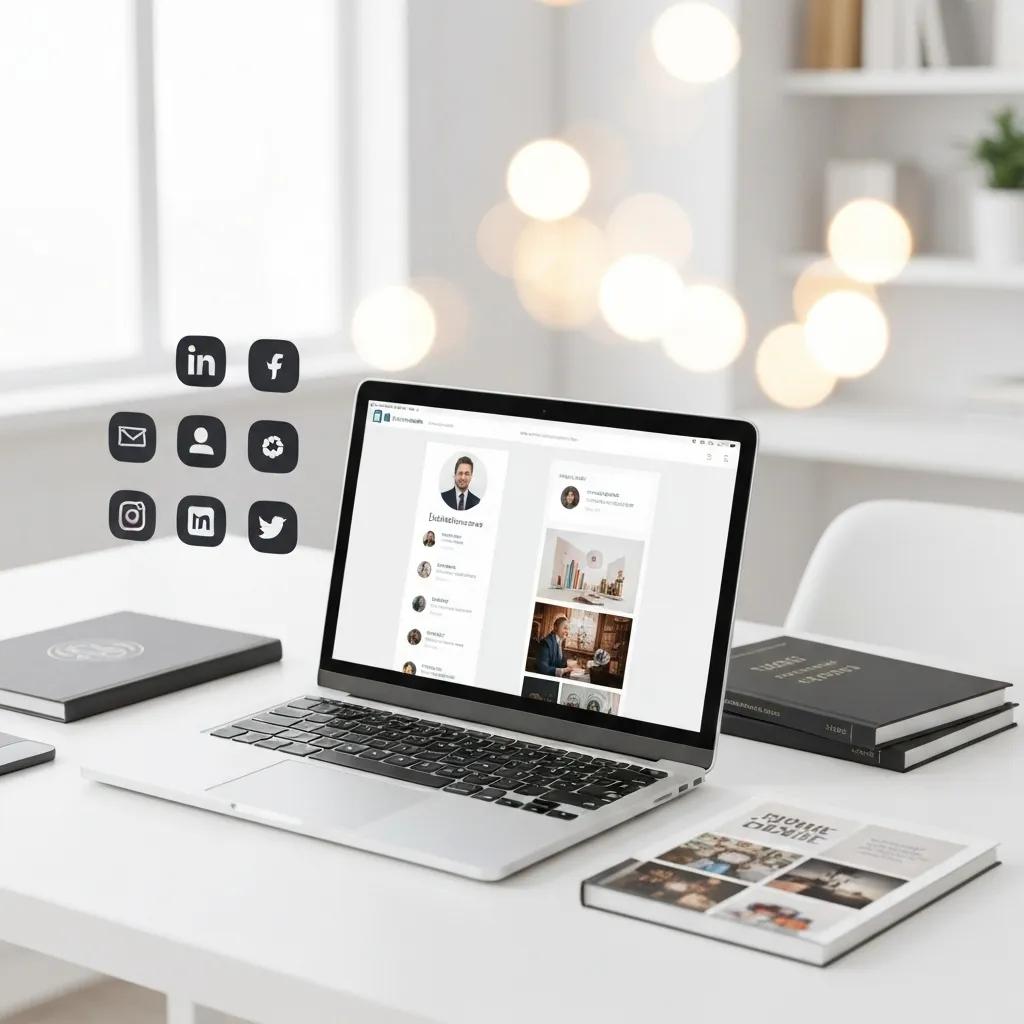 An optimized LinkedIn profile displayed on a laptop, illustrating the significance of a strong digital presence in the job search process